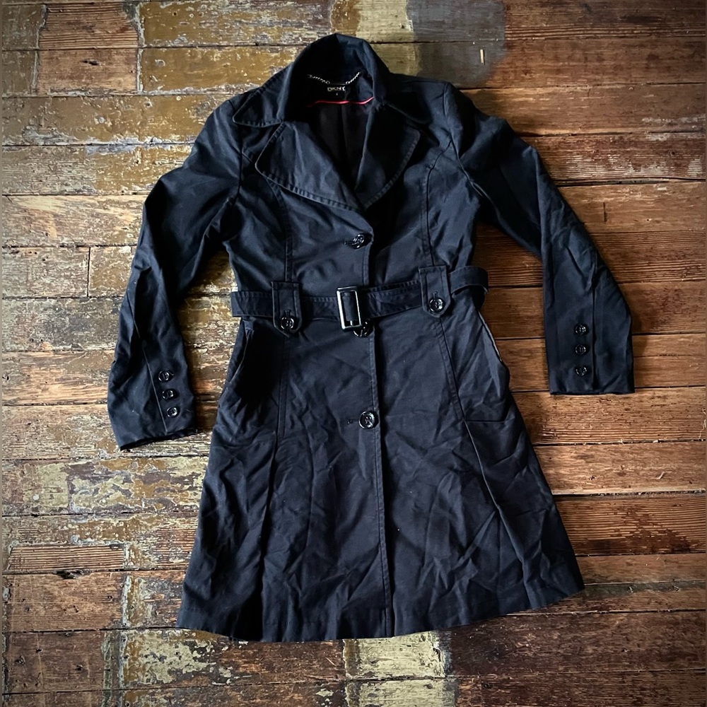 DKNY (size s) Black Trench Winter Coat
